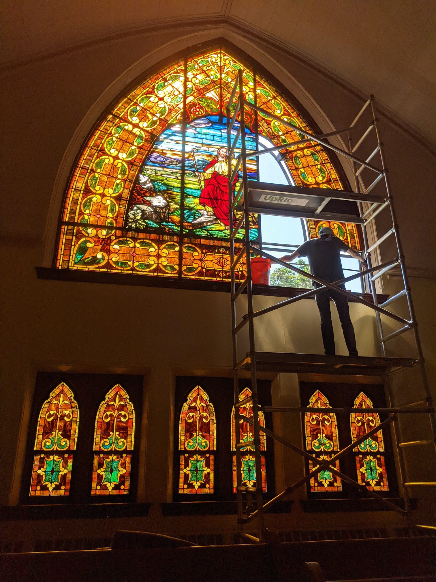 church stained glass restoration process bremerton
